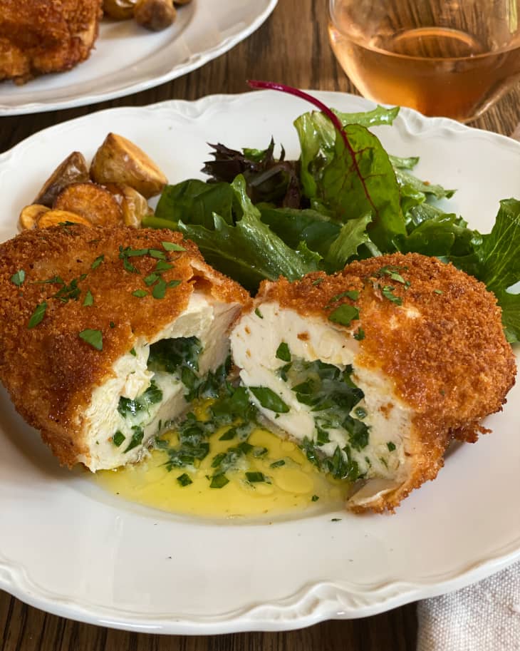 Chicken Kiev Recipe (Garlic Butter Stuffed Chicken Breast) The Kitchn